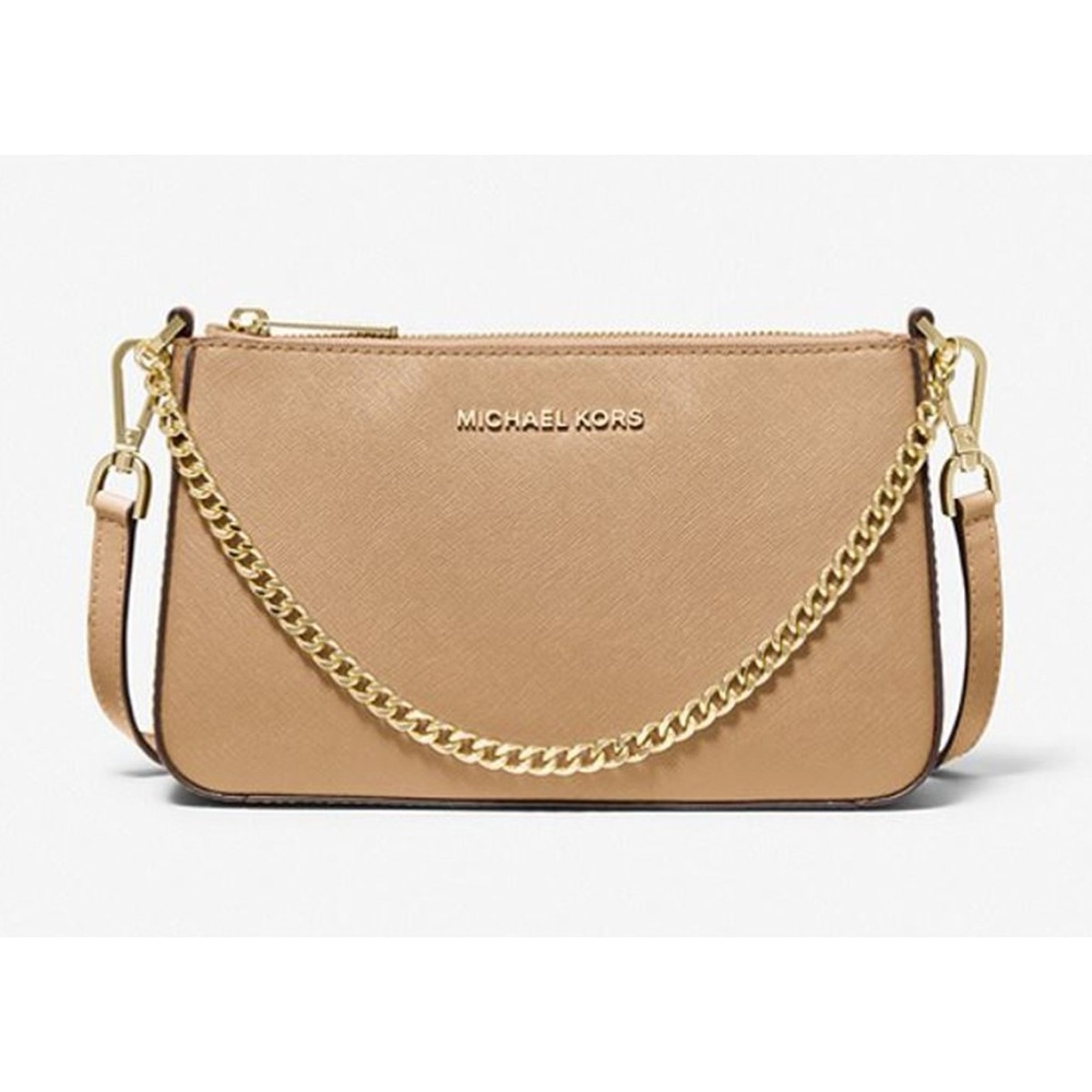 Michael Kors Tan Chain Jet Set Crossbody Bag - Picture 9 of 12